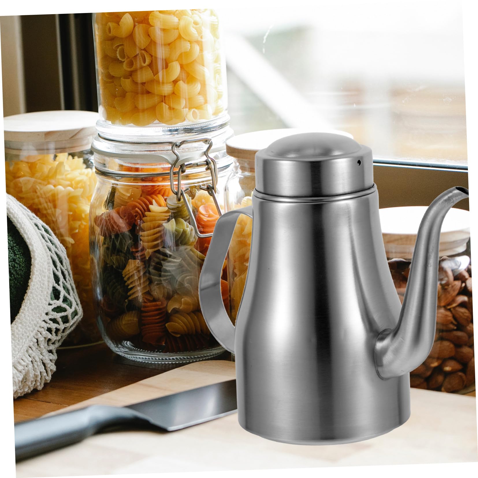 Botella Dispensadora Aceite de Cocina de Acero Inoxidable Anti-fugas para Aceite de Vinagre y Salsa Envase Multiuso para Condimentos y Aderezos