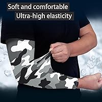 Vista 31 de CLOHOMIN Mangas para brazos, protección solar, mangas de compresión, cubierta de tatuaje para mujeres y hombres, manga deportiva atlética refrescante