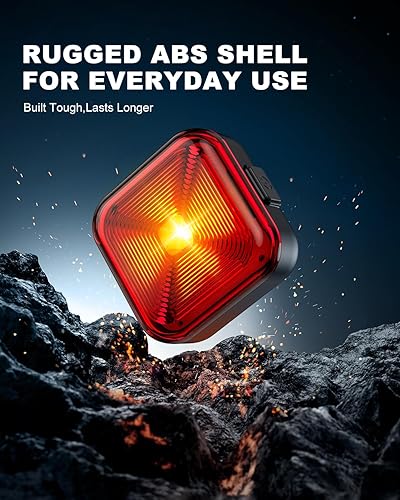 Miniatura 3 de ONVIAN Luz trasera de bicicleta para montaje en bastidor trasero de bicicleta, linterna LED recargable por USB, linterna de seguridad para bicicleta