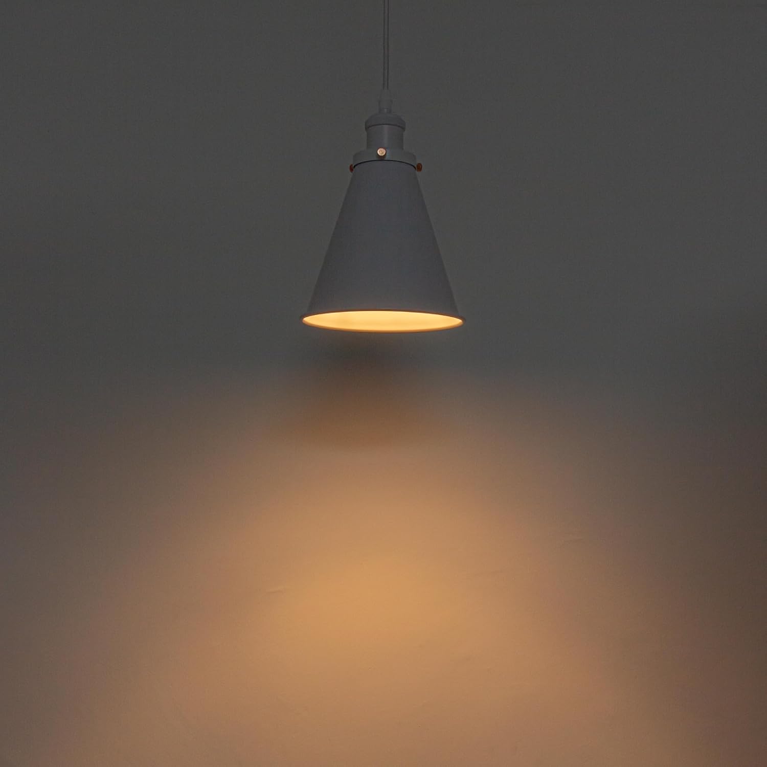 Adjustable Height Halo Track Lighting Pendants, 4 Ft Cord, H-Type Track Lighting Pendants with Retro Cone, E26 Smart LED Edison Bulbs Track Mount Pendant Light for Kitchen Island