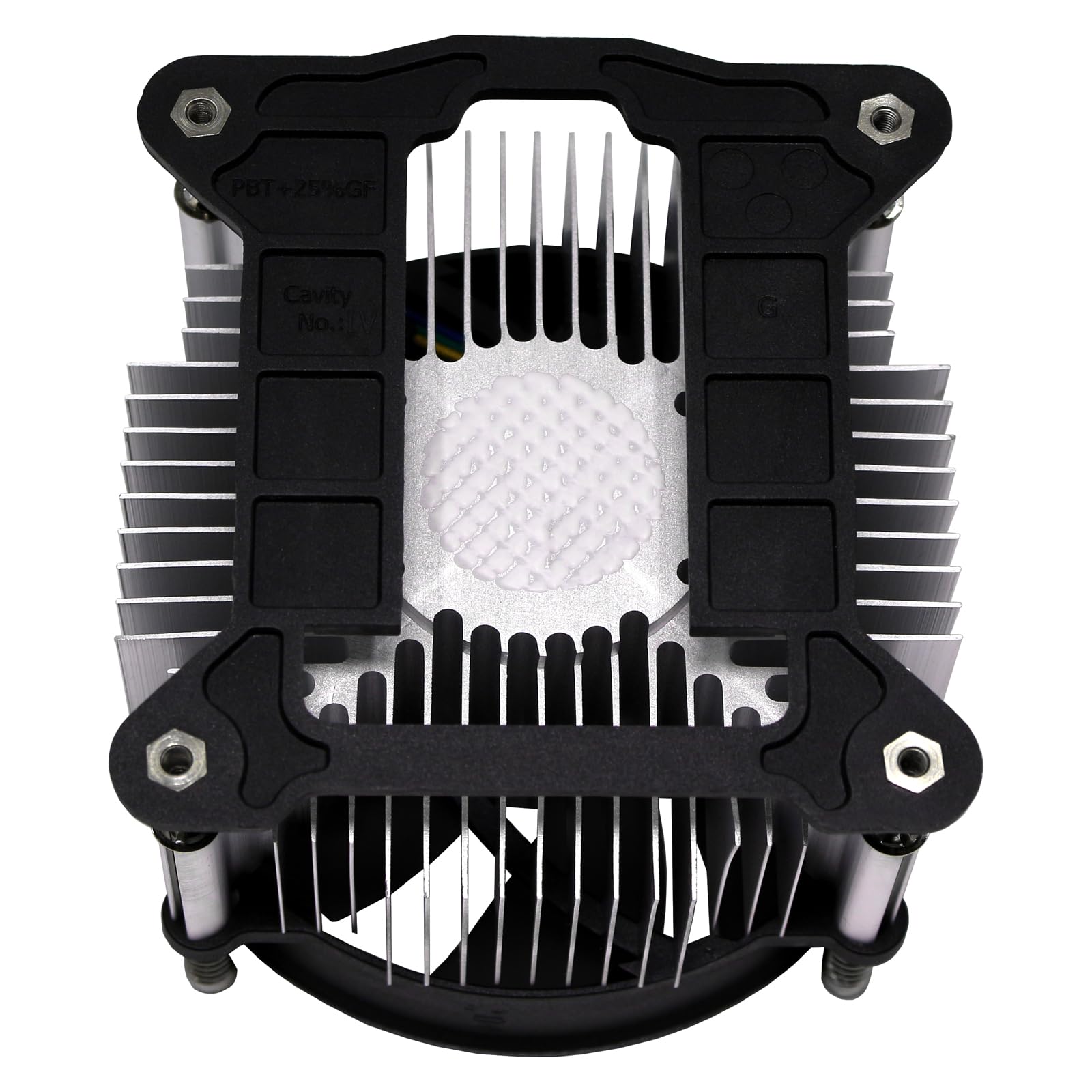 Xilence I350PWM.B Intel CPU Low Profile chłodnica, LGA 1954/1851/1700, 110 W TDP, Top Blow, cichy wentylator PWM 92 mm, łatwy montaż, z płytą tylną, optymalny do umiarkowanego zapotrzebowania na