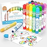 Shuttle Art Dot Markers, 20 Colors Washable Markers for Toddlers,Bingo Daubers Supplies Kids Preschool Children, Non Toxic Water-Based