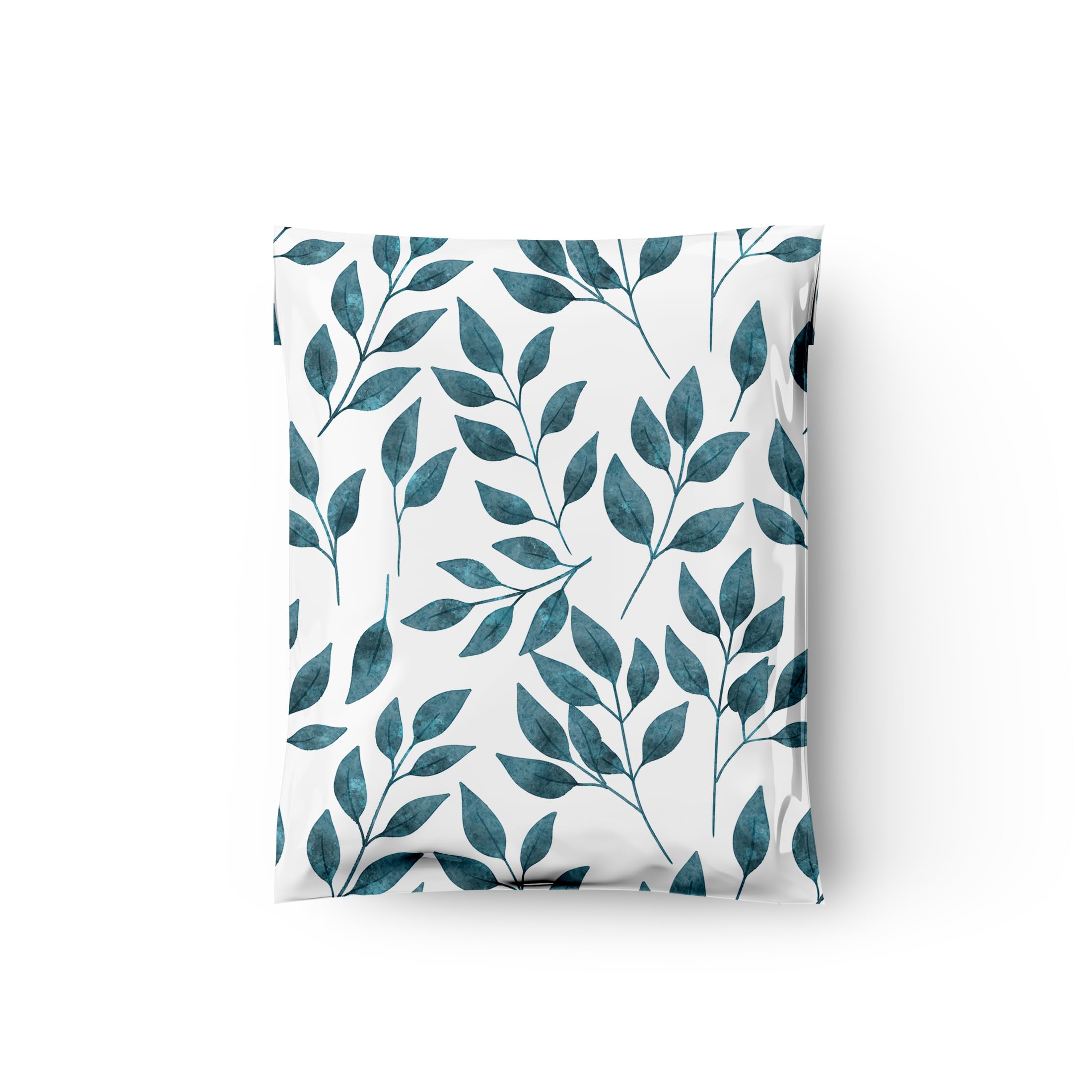 100 Teardrop Leaves Designer Poly Mailers – 10x13 Inch Waterproof Self-Sealing Shipping Envelopes For Small Business