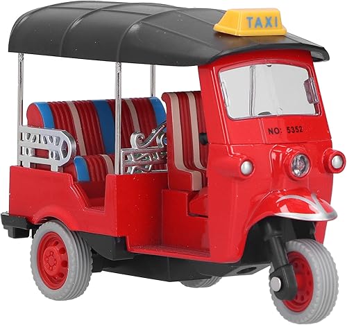 Miniatura 8 de RiToEasysports Triciclo de juguete, Tire hacia atrás Triciclo tailandés Simulación Aleación Tuk Tuk Modelo de coche de juguete Juguete de vehículo