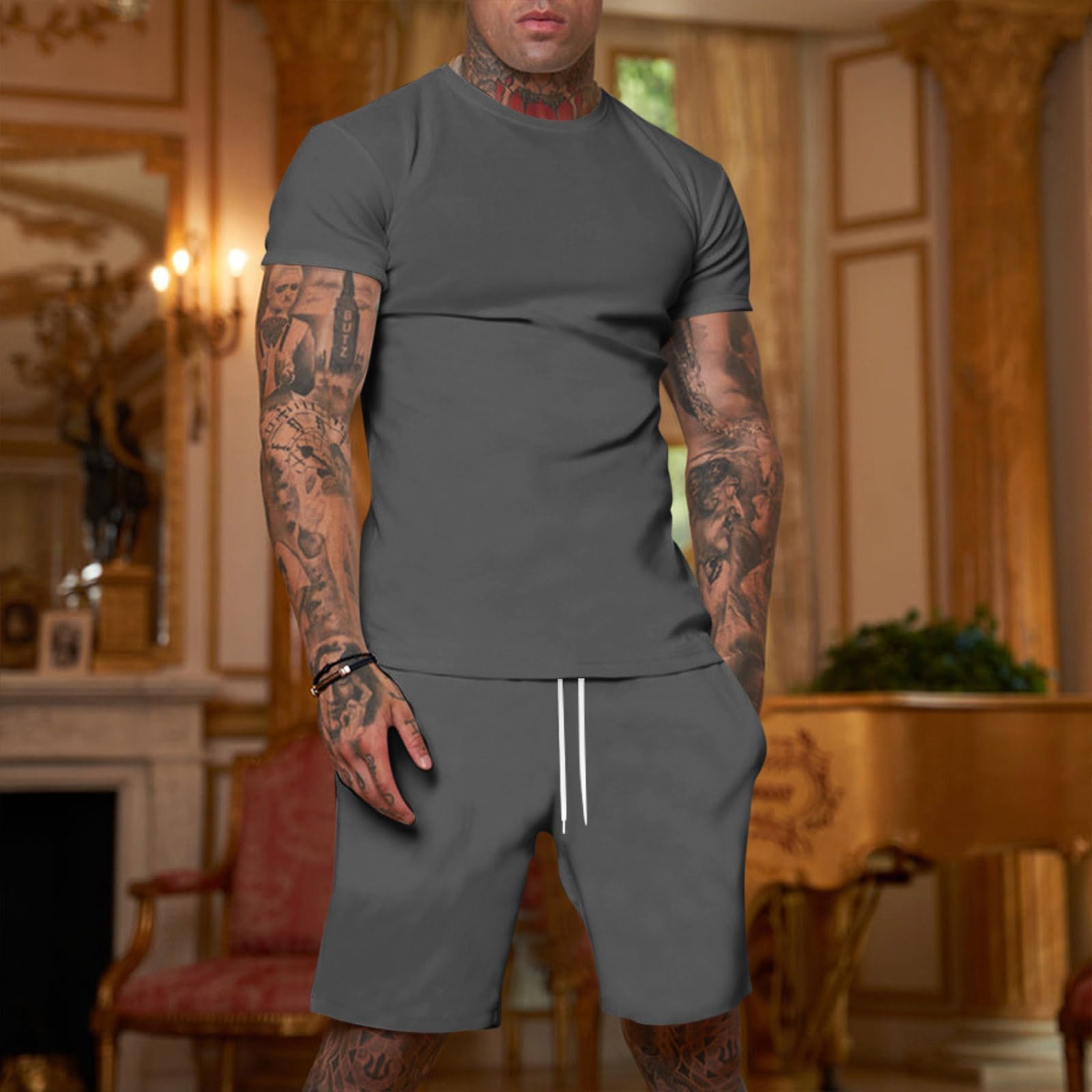 Ensemble Homme Ete Chic Confort Legere Mode Homme Chic Running Jogging