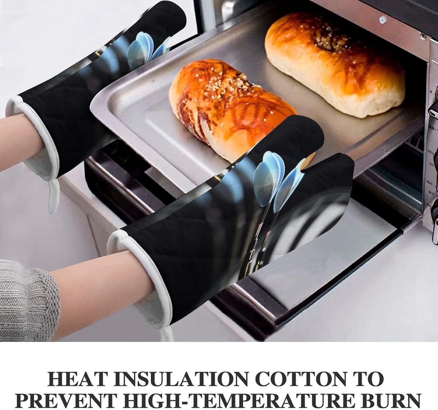 2 Pcs Oven Mitts Heat Resistant Kitchen Gloves Soft Safety Darts Arrows Oven Glove for Microwave, Barbecue