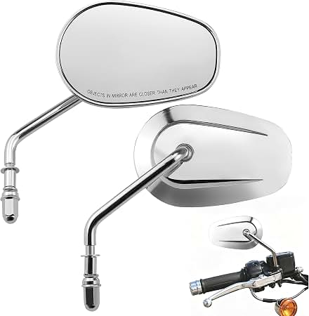 Amazon.com: LDJXDADI Chrome 8mm Rearview Mirrors for Touring Road