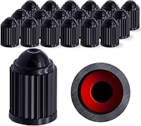 Vista 21 de 10 piezas de tapas de válvula de neumático TPMS con vástago largo, tapas de válvula de rueda de plástico negro para TPMS TR20008, tapas de vástago