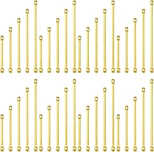 300Ppcs Brass Bar Links for Jewelry Making, 5 Sizes Bar Links Connector Earring Links Bars Connectors Stick Strip Earring Connector 2 Hole for Earrings Necklace Bracelet DIY Crafts(Gold)
