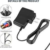 Vista 4 de 5V 0.6A AC DC adaptador cargador para TP-Link TO50060-2B1 fuente de alimentación 0.138x0.053 in