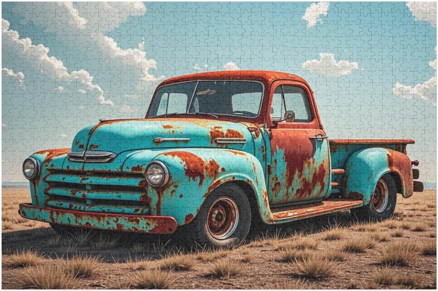 Funny Wooden Puzzle,Old Truck Car Jigsaw Puzzles 1000 Pieces for Adults,Perfect for Family Fun and Relaxation Game,Challenge Puzzles,Suitable for Collection and Display