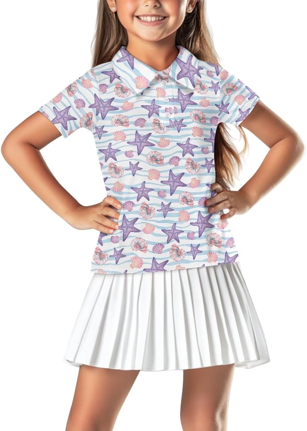 Toddler to Youth Boys Golf Shirts Short Sleeve Performance Polo Shirts Moisture Wicking School Uniform Button Up