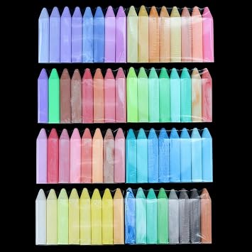 64PACK Sidewalk Chalk - 64 Colors Chalks Colorful Art Chalk Set | Non-Toxic Jumbo Colored Chalk for Toddlers, Painting for Outdoor Art, School Supplies, Classroom Must Haves