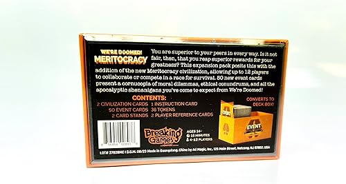 Miniatura 9 de Breaking Games We're Doomed Meritocracy Expansion Pack  Juego de fiesta  4-10 jugadores