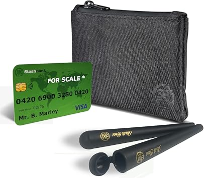 Stash Bros Kit Anti-odore - Borsa + 2 Tubi Ermetici, Carbone Attivo, Nero, 13x9 Cm - Foto 13
