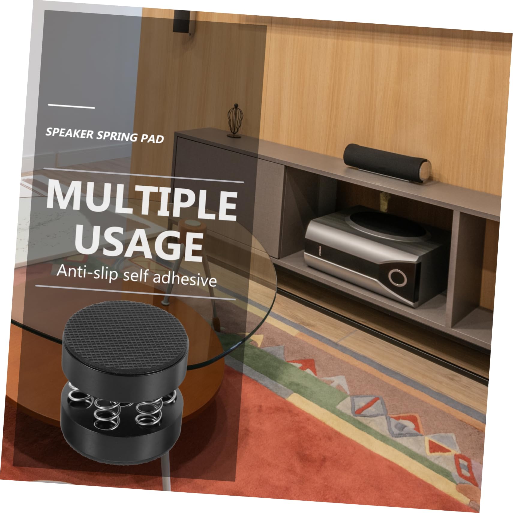 ARTIBETTER Speaker Supplies 4pcs Speaker Feet Spring Pad Aluminum Easy to Install