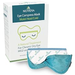 NOVEHA Ultra Warm Compress Eye Mask Moist Hot Technology for Sensitive Dry Eyes- Microwave Activated - Relieves Stye