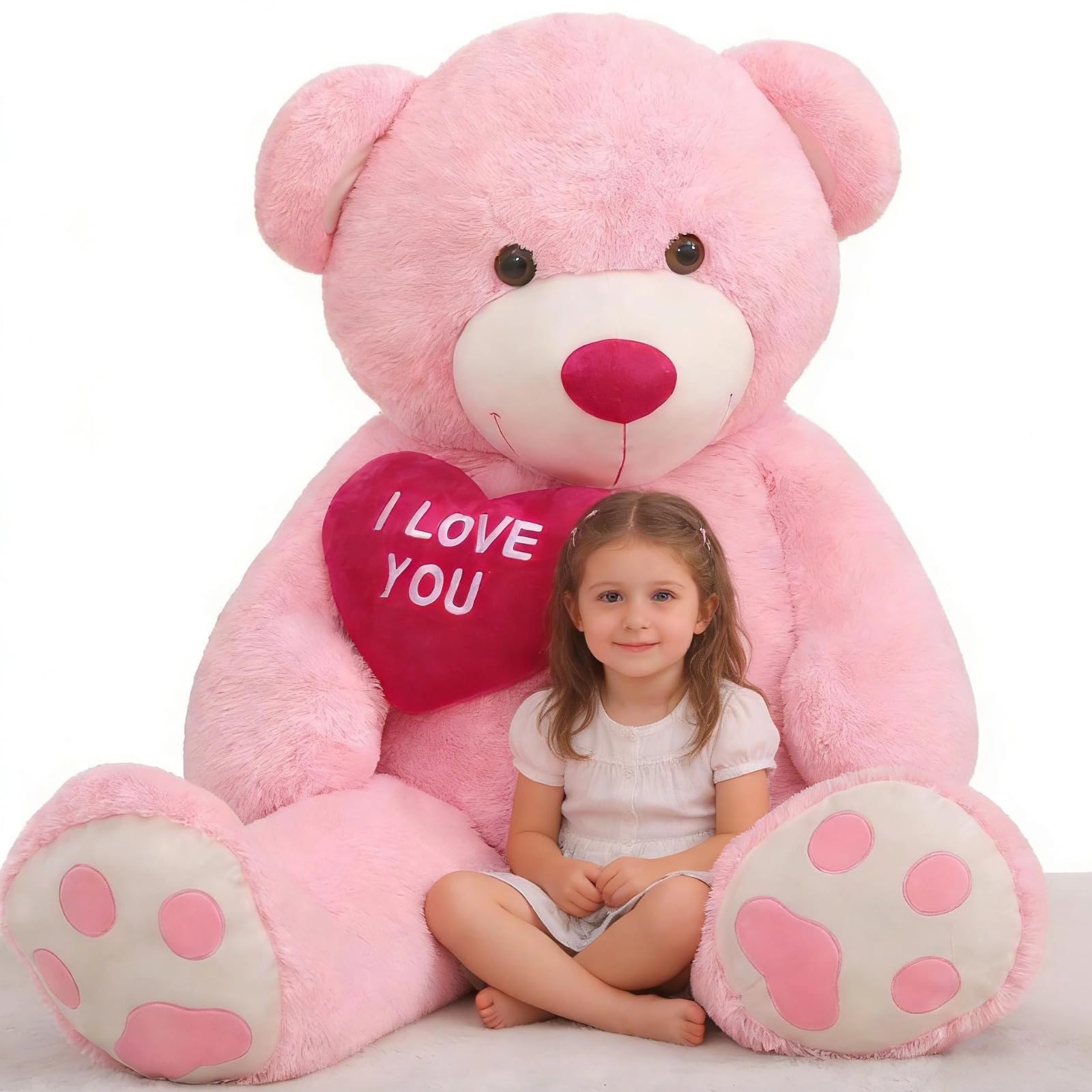 Amazon.com: Tezituor Giant Teddy Bear Stuffed Animal 5Ft with