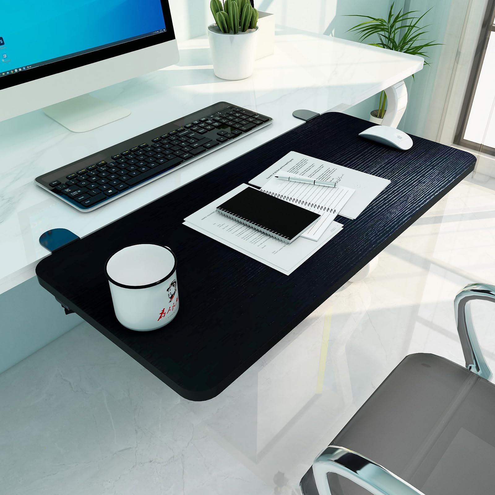 Estensore da scrivania – Supporto ergonomico per un maggiore comfort, versatile espansione della scrivania per casa ufficio per papà migliora l'efficienza dello spazio di lavoro