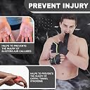 PLAYFITZ® Commando Gym Gloves for Men & Women | Anti-Slip Workout Gloves for Weightlifting, Fitness, Bodybuilding, Crossfit, Exercise & Cycling | Breathable & Padded Grip Gloves (Black, L) gallery image