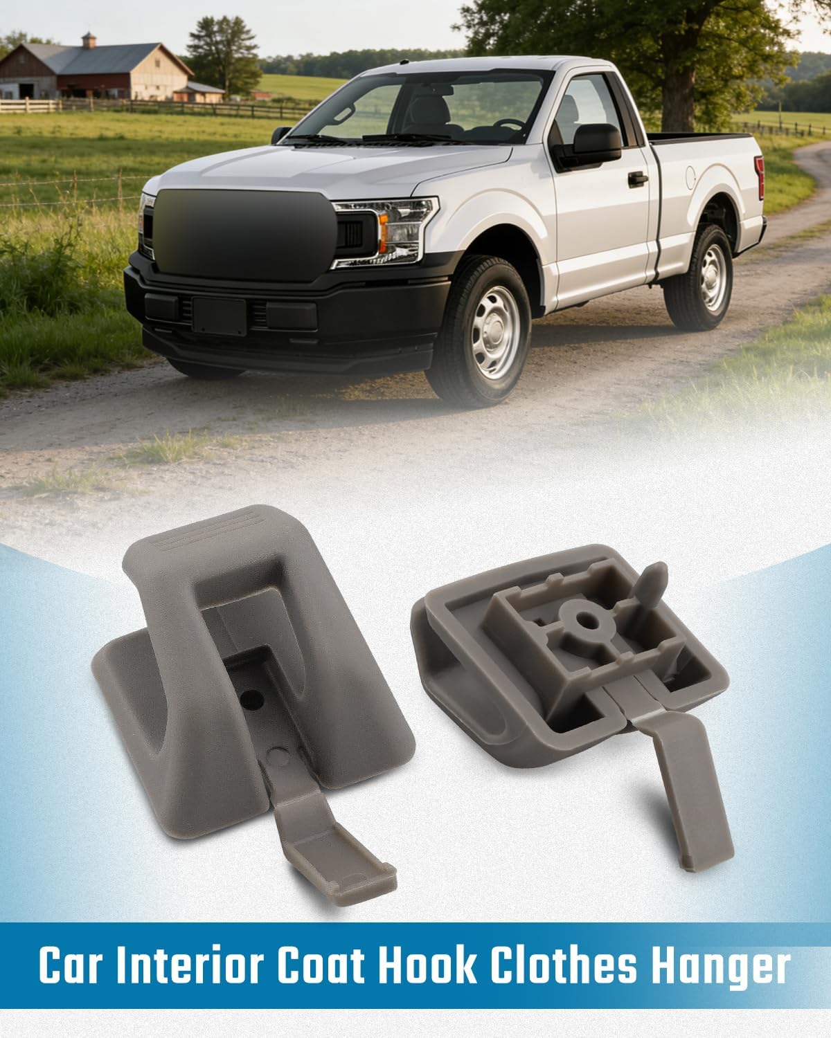 Car Clothes Hook Fit for Ford F-150 2015-2020, F-250/F-350 Super Duty 2017-2022, F-450/F-550 Super Duty 2017-2019, Suitable for Vehicles Without Sunroof, Replacement Part FL3Z9929024AA