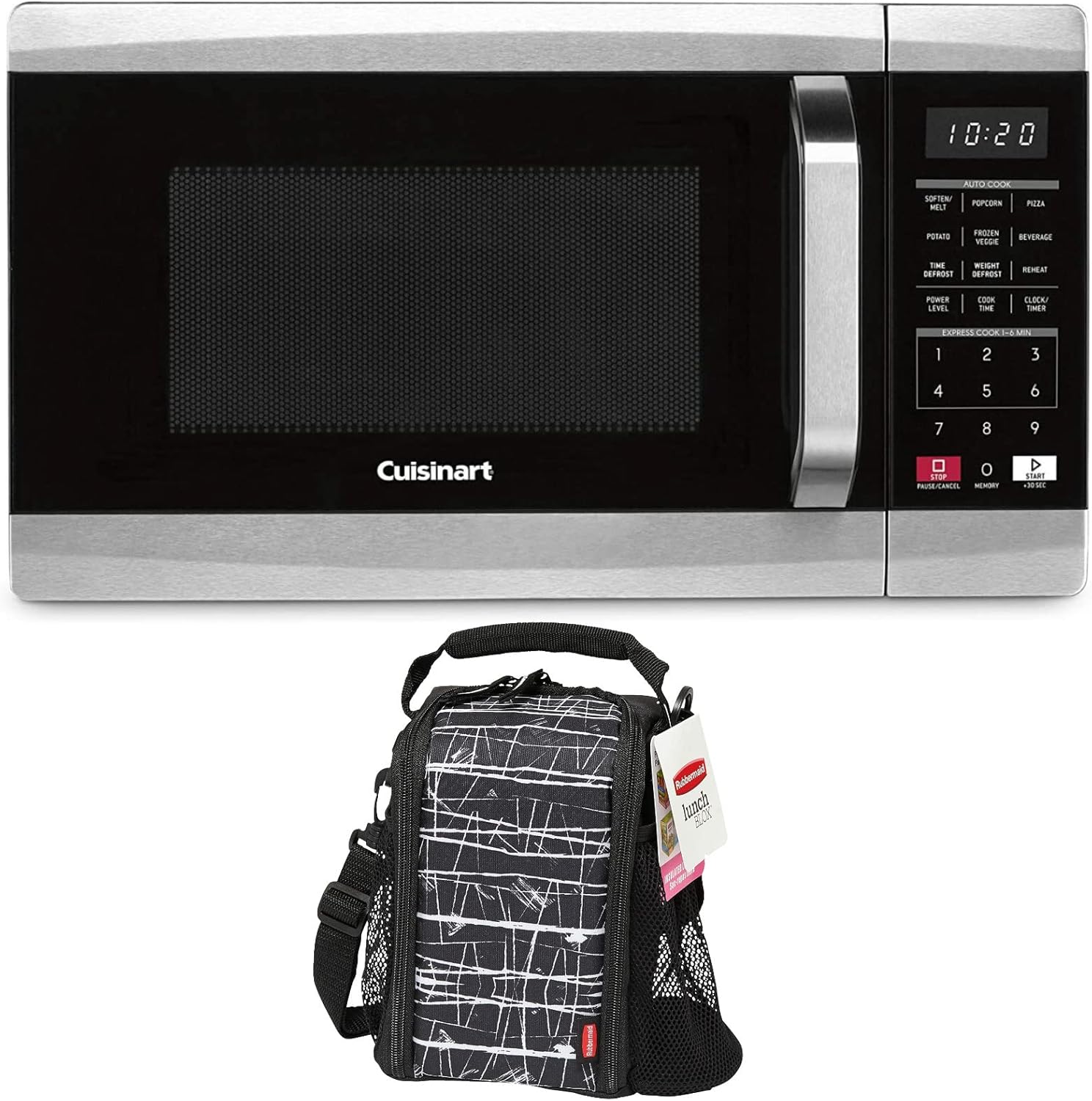 Cuisinart CMW70 Microwave Oven Bundle with Small, Black