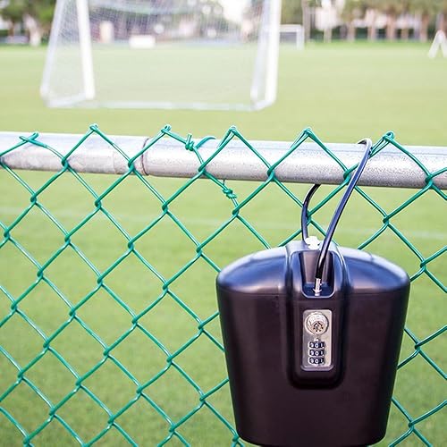 Miniatura 6 de SAFEGO Caja de seguridad portátil para interiores y exteriores con llave y acceso combinado azul