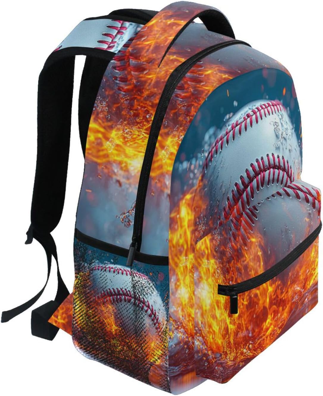 Nander Laptop Travel Backpack 3D Baseball Pattern Large Capacity Business College Student School Bookbags