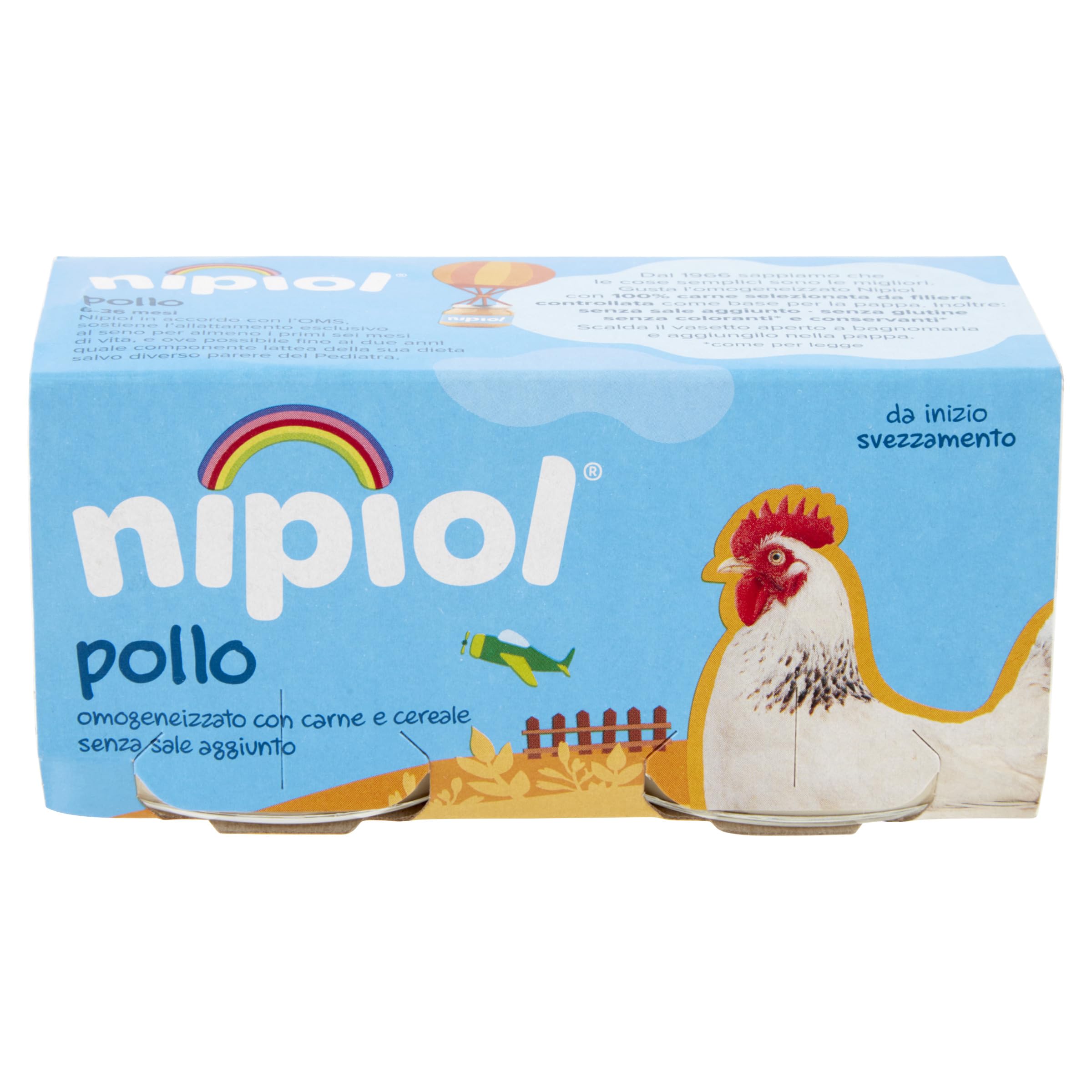 Nipiol Omogeneizzato Pollo 2x80g (12 Confezioni)