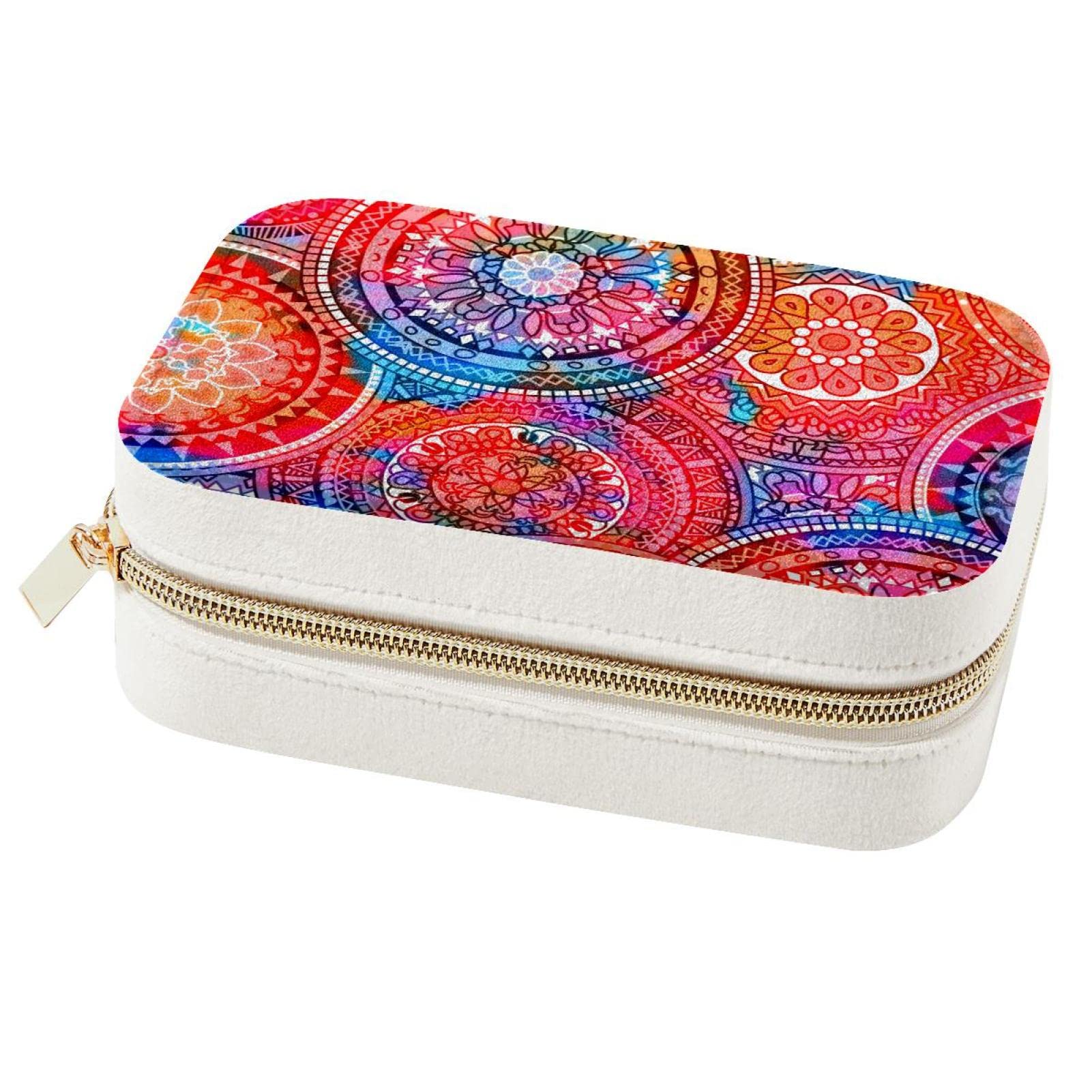 Boîte à bijoux de voyage et rangement compact colliers bagues femmes