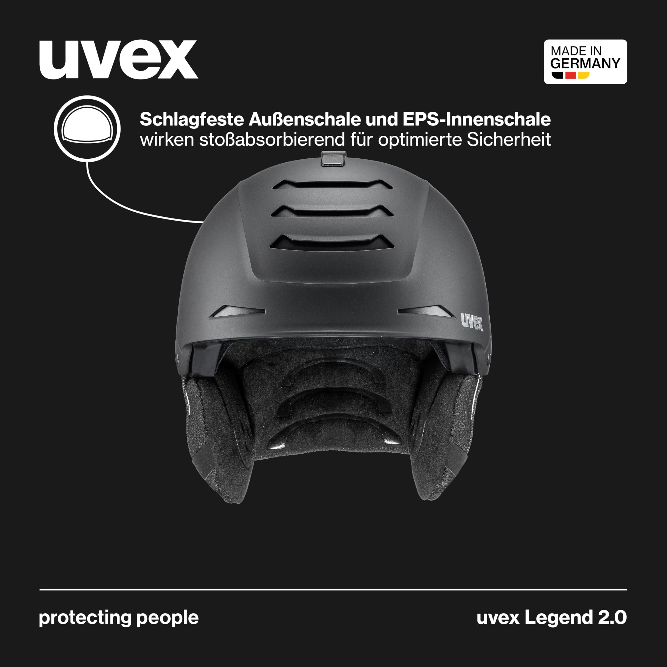 uvex Legend 2.0 - Skihelm für Damen und Herren - individuelle Größenanpassung - optimierte Belüftung