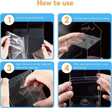 50Pcs Clear Favour Boxes, 6x6x6cm Small Transparent PVC Gift Boxes | Mini Plastic Cube Gift Boxes for Wedding Birthday Party Treat Candy