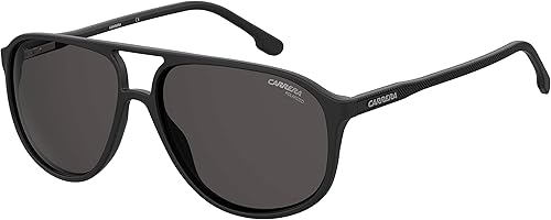 Carrera Gafas de sol Carrera 257/S para hombre, negro/gris polarizado, 2.362 in, 0.591 in de EE. UU, Negro/Gris Polarizado