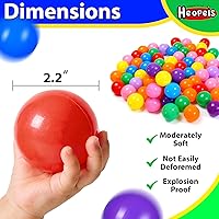Vista 3 de Paquete de 100, 200, 500 pelotas para alberca de bolas, set de estrellas y redondas, sin BPA, sin ftalatos, no tóxico, a prueba de aplastamiento