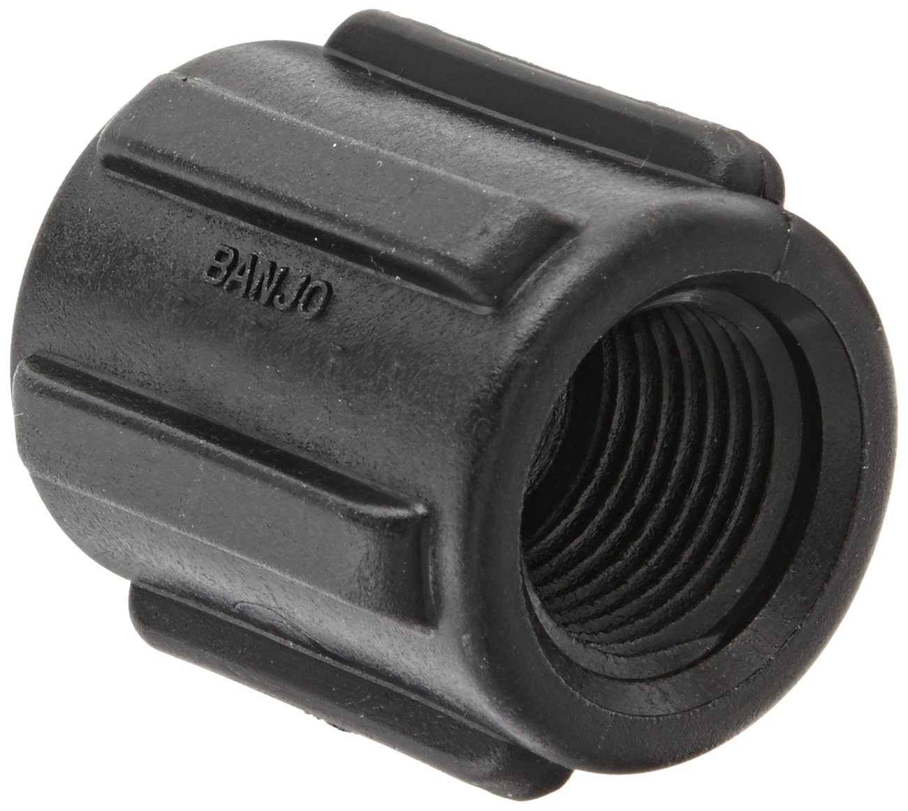 Banjo CPLG038 Polypropylene Pipe Fitting, Coupling, Schedule 80, 3/8" NPT Female