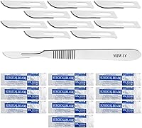 MJW Scalpel Handle #3 with 10 #10 Blades - Precision Cutting Tool for Arts, Crafts, Wood Carving & Hobby Projects