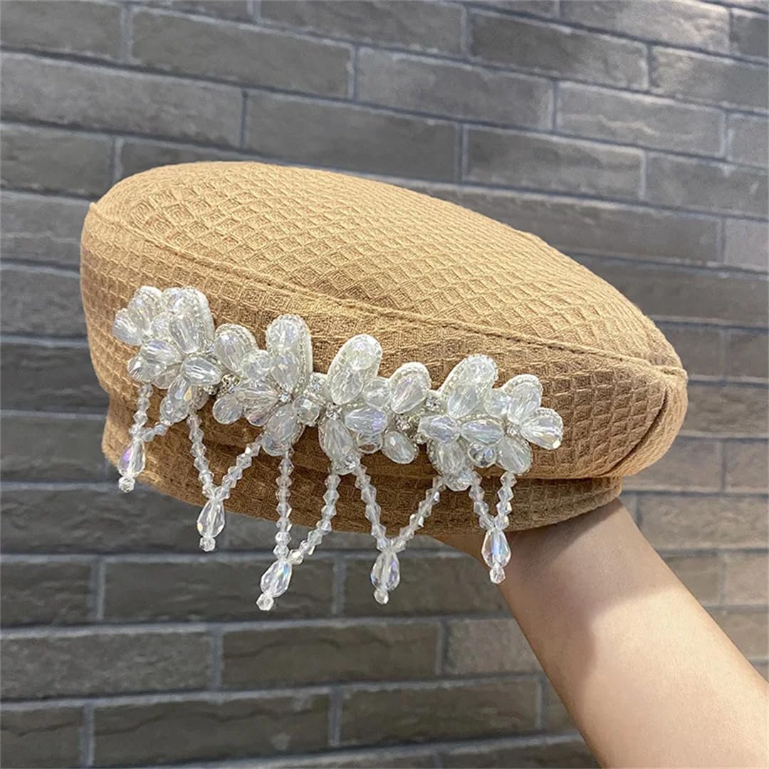 Berretto con nappe e perle per bambini, quattro stagioni, cappello da pittore