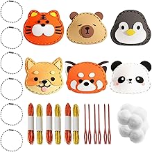 Nähset Kinder, Kinder Nähset, Generisch Kinder-Nähset, Näh-Bastelset, Kinder Nähen, Pädagogisches Filz-Bastelset, Kreative Nähprojekte für Anfänger (Materialpaket+Zubehör)
