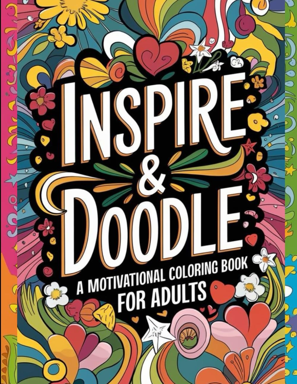 Inspire & Doodle: A Motivational Coloring Book for Adults: Uplifting Quotes and Creative Doodles to Relax, Reflect, and Rejuvenate