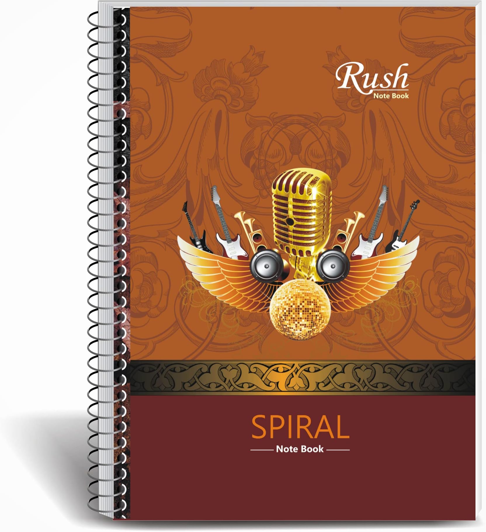 Rush Note Books Rough Notebook 400 Pages A4 Size Spiral Binding Notebook Unruled - Pack Of 3 - Plain Spiral Notebook (Unruled)