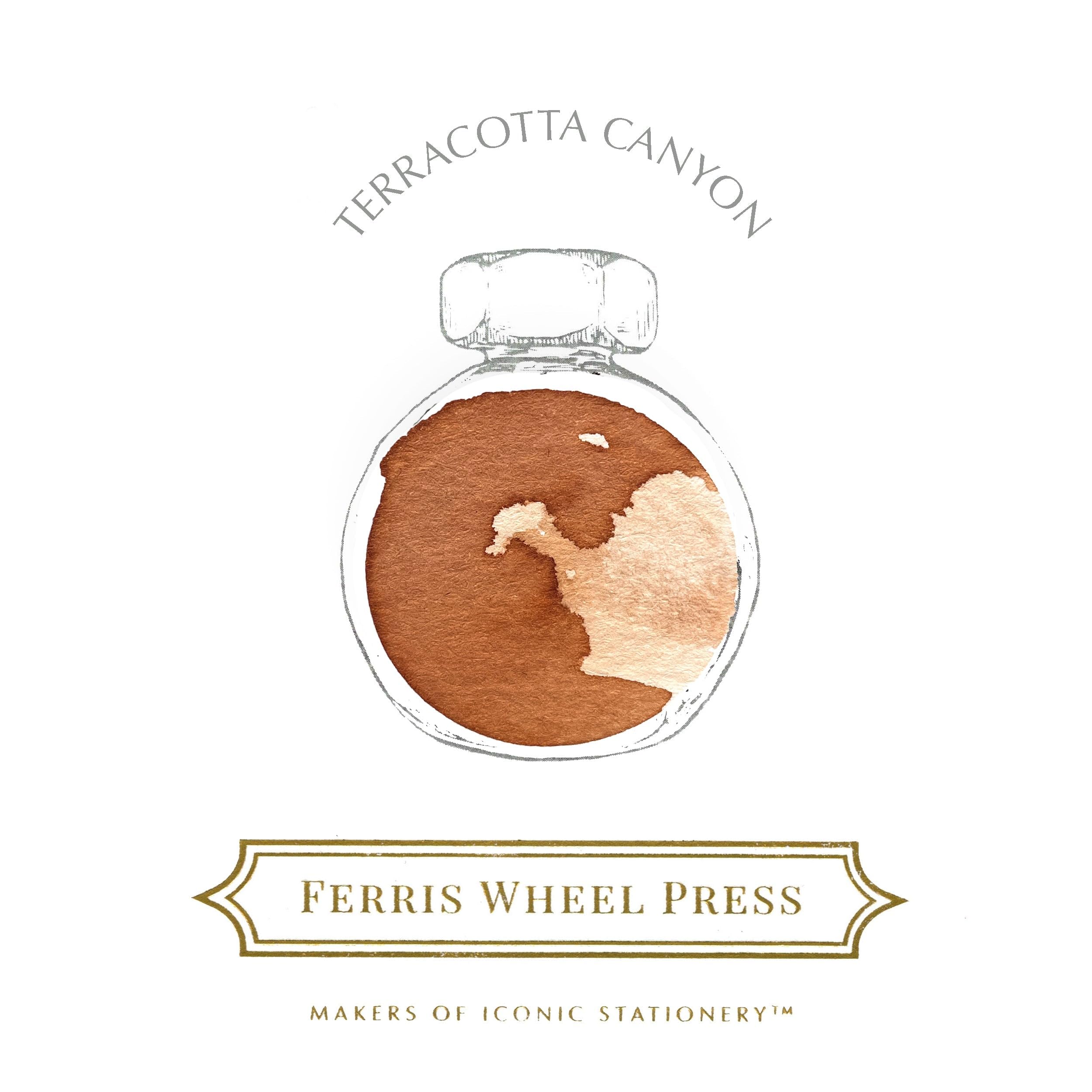 Ferris Wheel Press Fountain Pen Ink, Everyday Ink Collection, Terracotta Orange, 38ml, 38 ml - Image 2