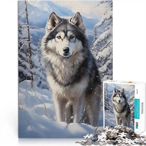 Rompecabezas para Adultos 1000 Piezas Malamute de Alaska Juguete Educativo de Aprendizaje Actividades…