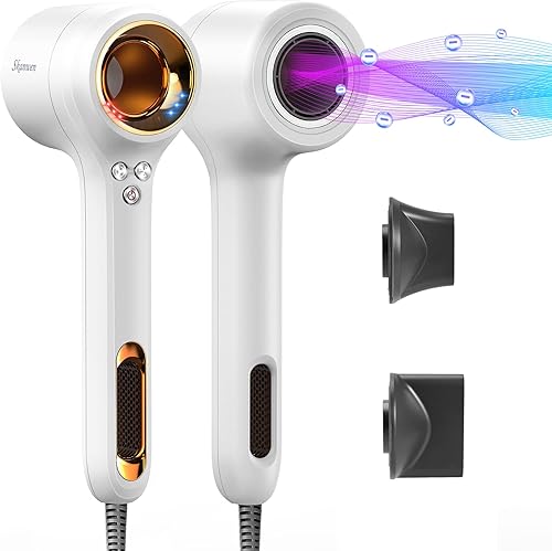 Miniatura 1 de Secador de pelo iónico profesional, secador de pelo de alta velocidad con motor sin escobillas de 110,000 RPM para secado rápido, ligero, de bajo