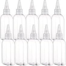 Cosywell Paint Bottles 10Pack 100ml/3.4oz Empty Squeeze Bottles Leak-Proof Refillable Plastic Hair Color Applicator Bottle Paint Storage Containers for Paint Art Crafts Shampoo LiquidsClear