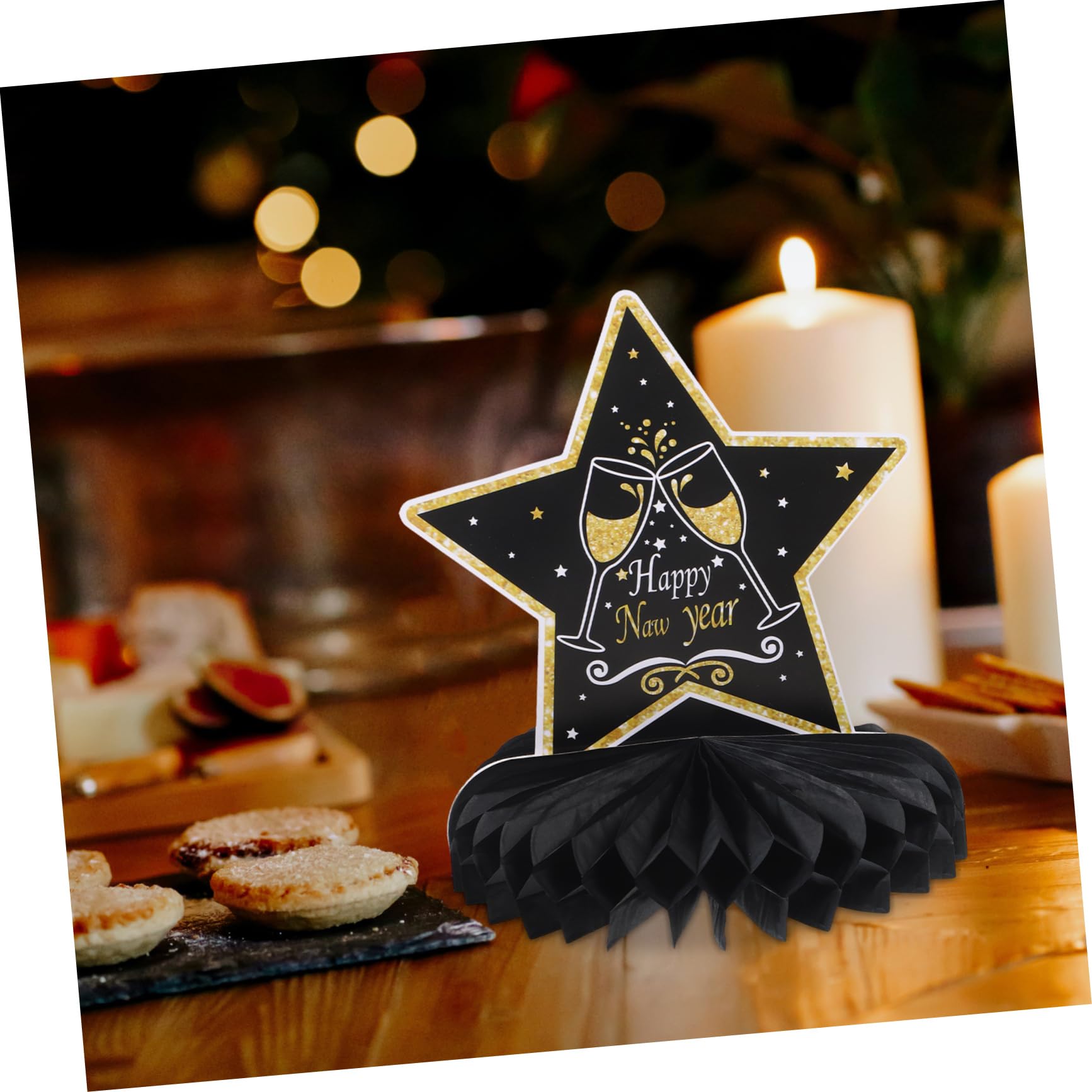TOPBATHY 40 Pz Ornamenti a Nido d'Ape di Capodanno Ornamento a Nido d'Ape del Festival di Primavera Decorazioni per Feste a Tema di Capodanno Home Decor casa Arredamento mestiere di Carta