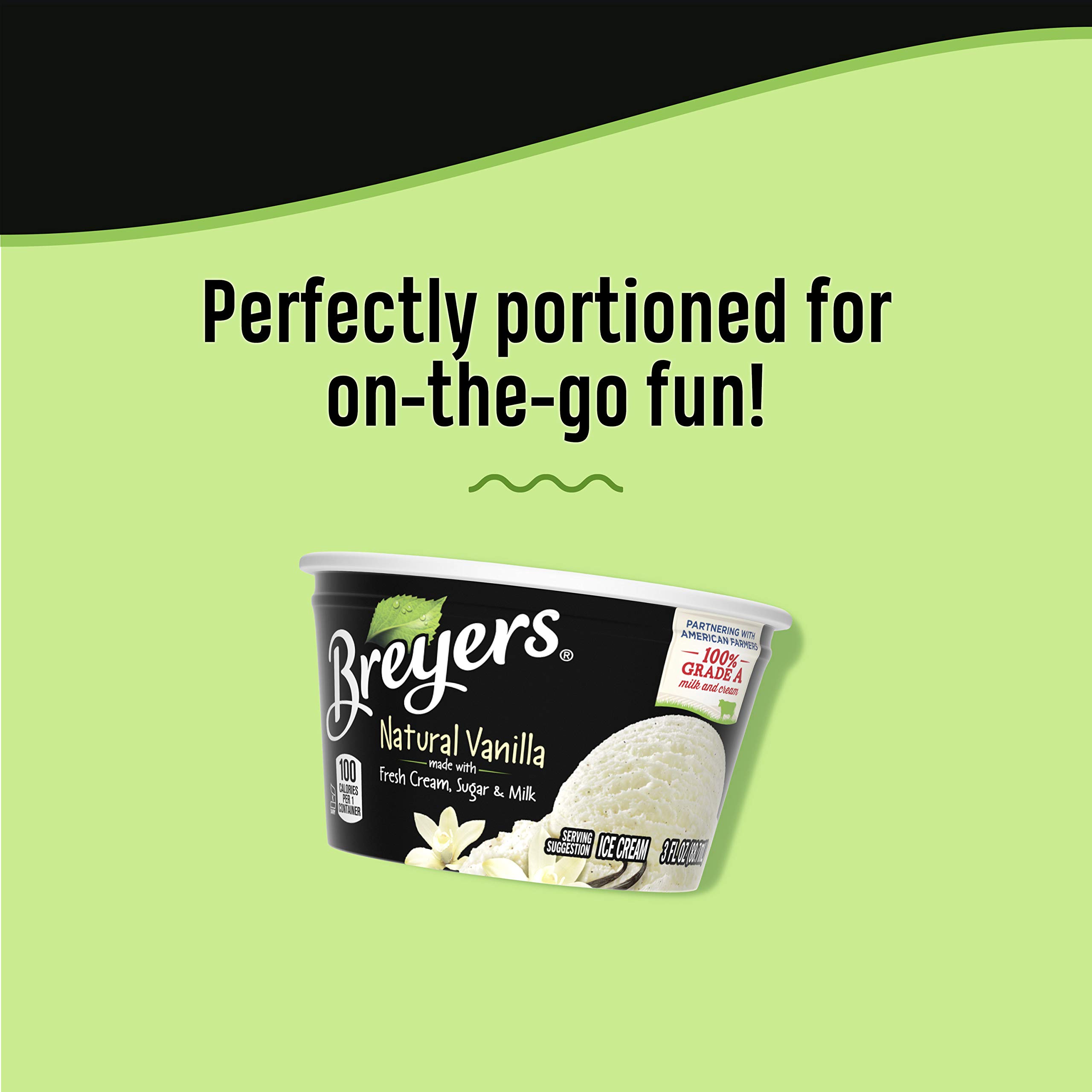 Breyers Ice Cream For a Frozen Dessert On-The-Go Natural Vanilla Snack Cups Made with 100 Grade A Milk — view 5
