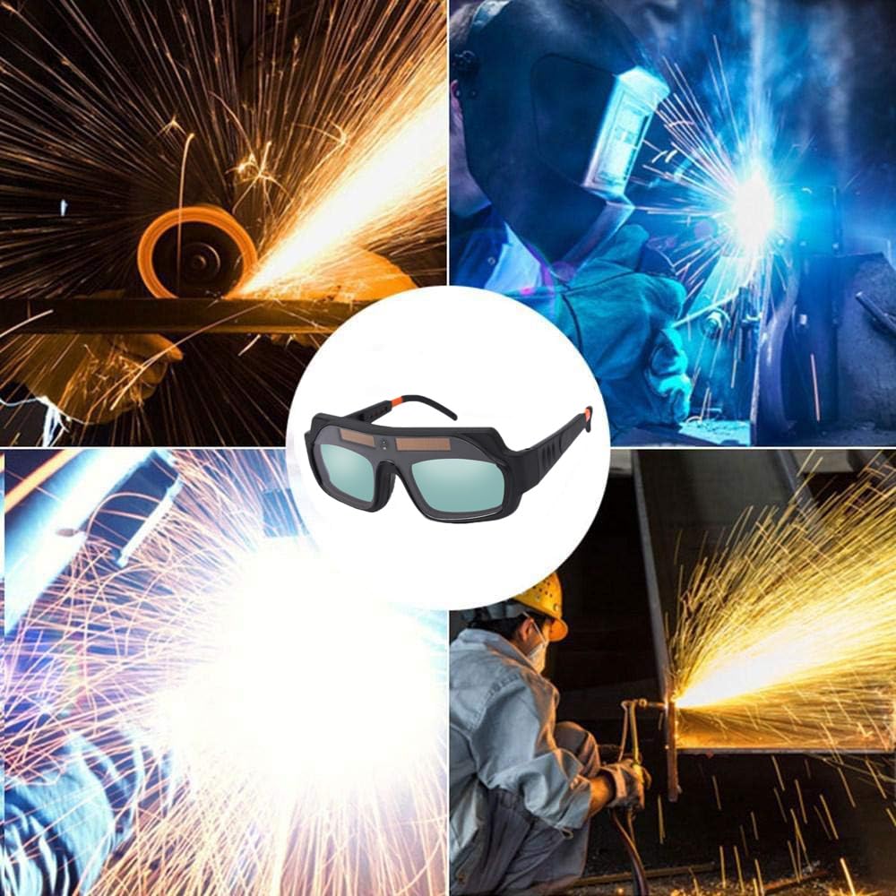 True Color Solar-Schweißbrille, automatische Verdunkelung, Sicherheitsbrille mit Aufbewahrungsetui