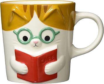 Amazon Co Jp デコレ 読書猫マグ トラ猫 300ml Mg ホーム キッチン