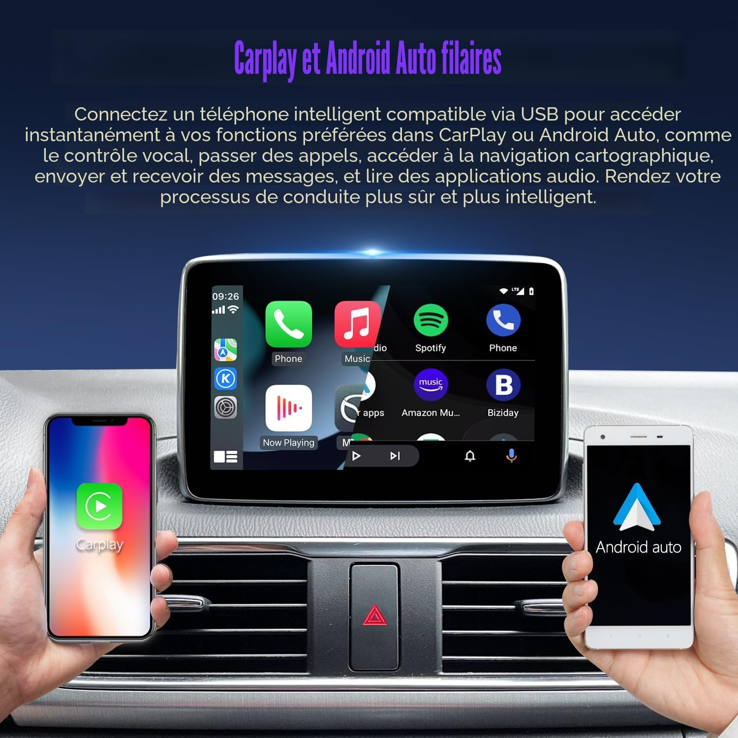 Kit de Mise à Niveau Mazda Type-C Carplay et Android Auto, TK78-66-9U0C OEM Media Hub pour système MZD Connect, pour Mazda 3/6/CX3/CX5/CX9/MX5 2014-2020 (Prise en Charge de la Charge Rapide Type-c)