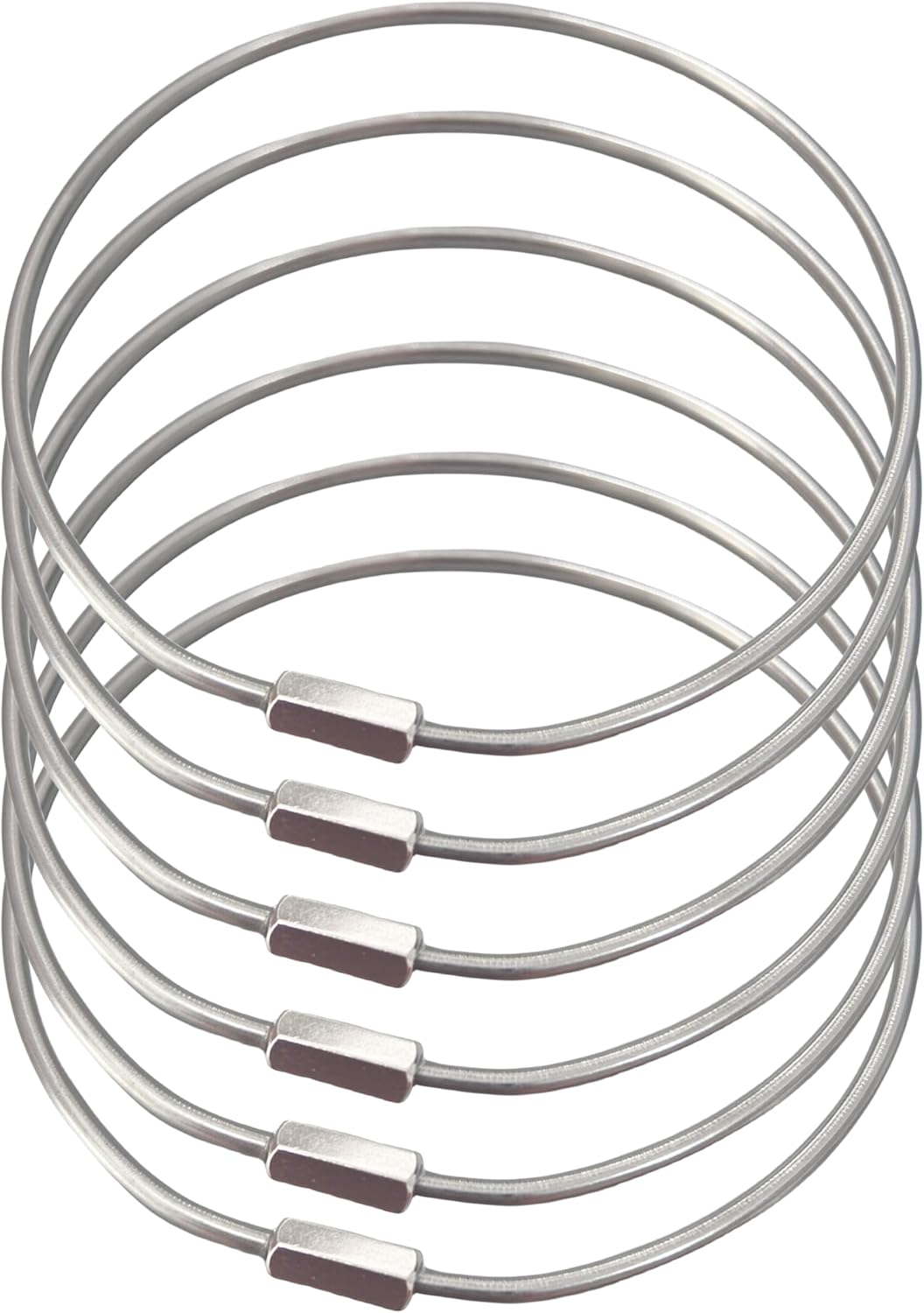 CrocSee 6 Pack Threaded Locking Key Rings (Diameter 3''), Purse Charms ...